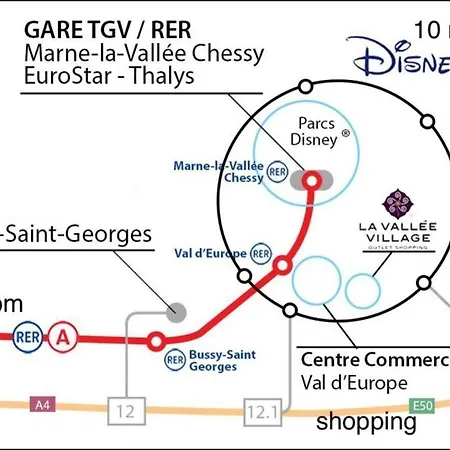Apartment Arl - Studio Neuf Avec Terrasse Proche Disneyland-paris Bussy-Saint-Georges